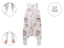 romantic róż -1,5 TOG Śpiworek całoroczny ze skarpetkami