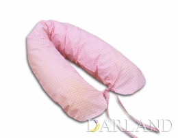 Poduszka dla kobiet w ciąży - kratka różowa