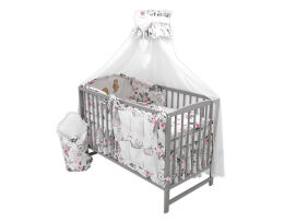 Łóżeczko z wyposażeniem - 16el haft [SZB BS]