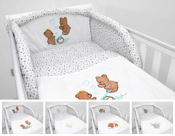 Pościel 2el - małe, szare gwiazdeczki