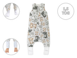 zoo-1,5 TOG Śpiworek całoroczny ze skarpetkami