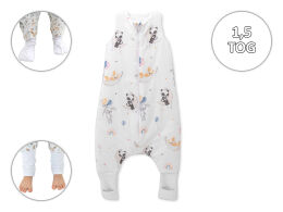 panda -1,5 TOG Śpiworek całoroczny ze skarpetkami