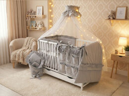 Łóżeczko z wyposażeniem - 14el Glamour