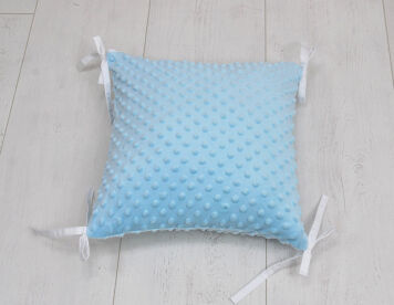 Poduszka Minky - Niebieska