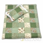Pościel do wózka 4el - patchwork zielony 