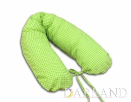 Poduszka dla kobiet w ciąży - kratka zielona