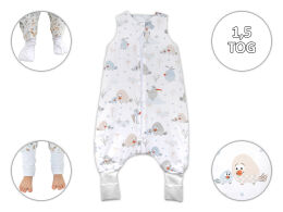 ptaki szare -1,5 TOG Śpiworek całoroczny ze skarpetkami