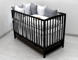 Łóżeczko z wyposażeniem - 20el Minky haft moduły [SZB]