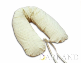 Poduszka dla kobiet w ciąży - kratka beżowa