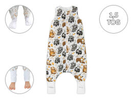 leśna rodzinka -1,5 TOG Śpiworek całoroczny ze skarpetkami