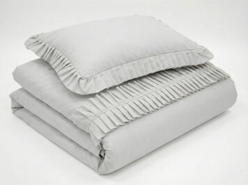 Pościel z falbanką Glamour 2el  Szary