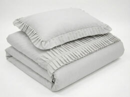 Pościel z falbanką Glamour 2el  Szary