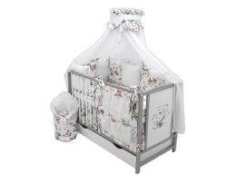 Łóżeczko tapczanik z wyposażeniem - 27el haft moduły [BAJ SZUF]