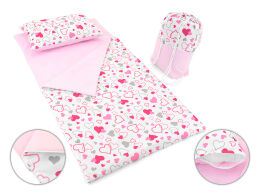 Love różowy - Śpiworek do przedszkola 145 x 75