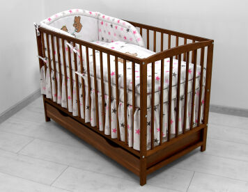 Łóżeczko z wyposażeniem - 9el haft [SZB]