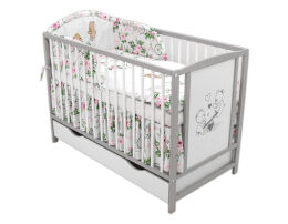 Łóżeczko tapczanik z wyposażeniem - 9el haft [BAJ SZUF]