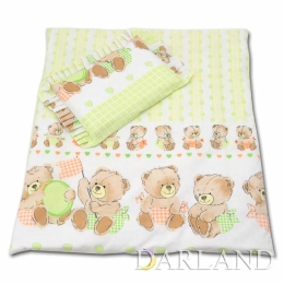 Pościel do wózka 4el - babyland w zieleni