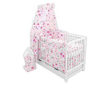 Łóżeczko z wyposażeniem - 15el ochraniacz [SZB]