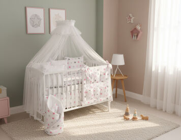 Łóżeczko z wyposażeniem - 27el haft moduły [SZB BS]