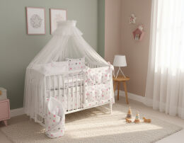 Łóżeczko z wyposażeniem - 27el haft moduły [SZB BS]