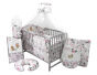 Łóżeczko z wyposażeniem - 24el haft [SZB BS]