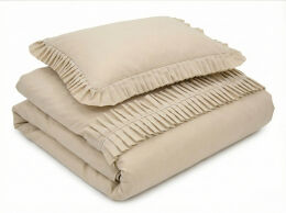 Pościel z falbanką Glamour 2el  Beż