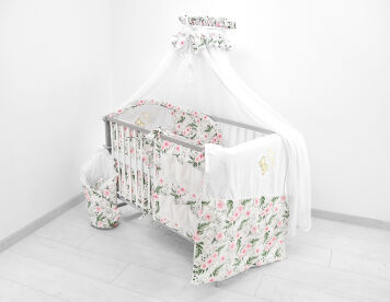 Pościel 14el - garden różowy