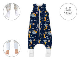 lisy granat -1,5 TOG Śpiworek całoroczny ze skarpetkami