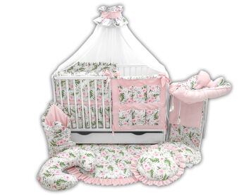 Łóżeczko tapczanik z wyposażeniem - 20el Romantic [J]