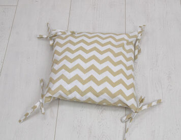 Poduszka bawełniana - Beżowy zygzak