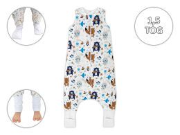 miś boho -1,5 TOG Śpiworek całoroczny ze skarpetkami