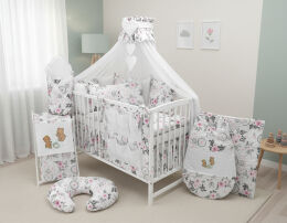 Łóżeczko z wyposażeniem - 35el haft moduły [SZB BS]