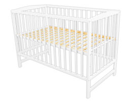 Łóżeczko dziecięce - białe [SZB/BS]