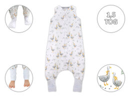 gąski żółte -1,5 TOG Śpiworek całoroczny ze skarpetkami