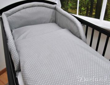 Pościel 3el - szare kropeczki 