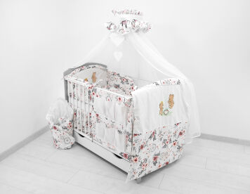 Pościel 14el - łapacze snów - brudny róż + szary