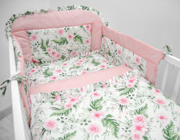 Pościel Romantic 3el - garden różowy + brudny róż