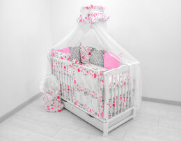 Łóżeczko tapczanik z wyposażeniem - 27el haft moduły [J]