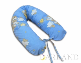 Poduszka dla kobiet w ciąży - misie na drabinkach w błękicie