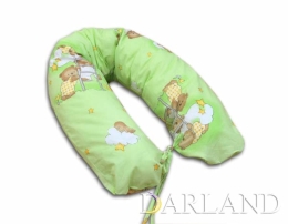 Poduszka dla kobiet w ciąży - misie na drabinkach w zieleni