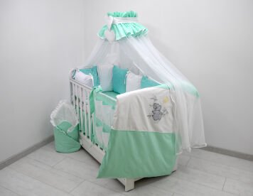 Pościel modułowa Minky 25el - miętowa