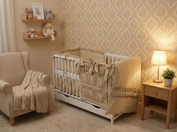 Łóżeczko z wyposażeniem - 10el Glamour