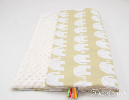 Kocyk MINKY - zygzak beżowy / ecru