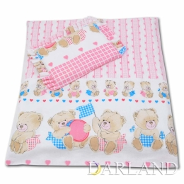 Pościel do wózka 4el - babyland w różu 