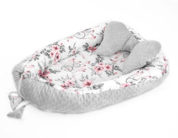 Otulacz dwustronny Minky + podusia motylek