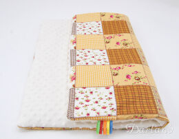 Kocyk MINKY - patchwork beżowy / ecru