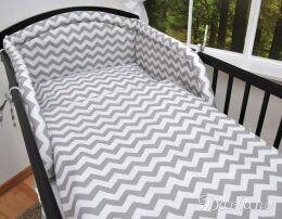 Pościel 2el - szary zygzak 